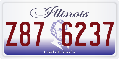 IL license plate Z876237