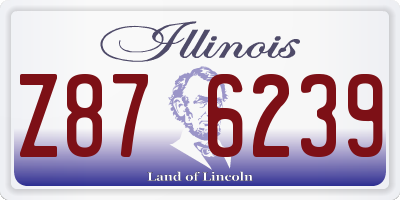 IL license plate Z876239