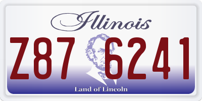 IL license plate Z876241
