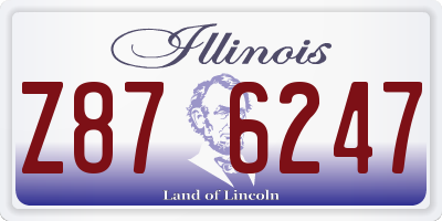 IL license plate Z876247