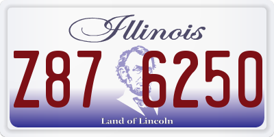 IL license plate Z876250