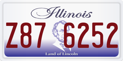 IL license plate Z876252