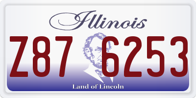 IL license plate Z876253