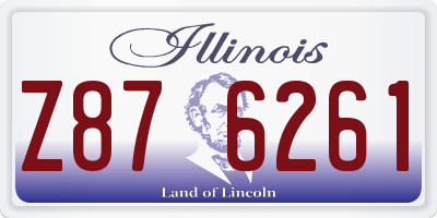 IL license plate Z876261