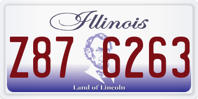 IL license plate Z876263