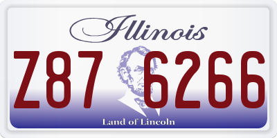 IL license plate Z876266