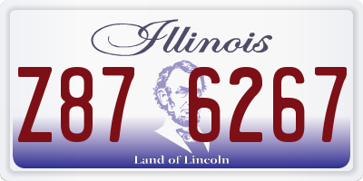 IL license plate Z876267