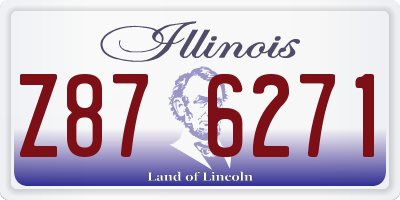 IL license plate Z876271