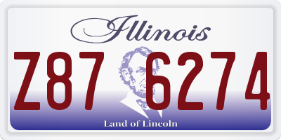 IL license plate Z876274