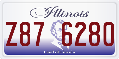 IL license plate Z876280
