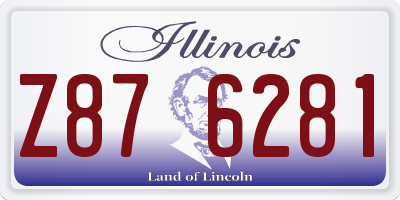 IL license plate Z876281