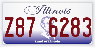 IL license plate Z876283