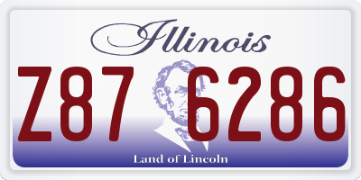 IL license plate Z876286