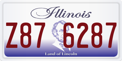 IL license plate Z876287