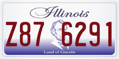 IL license plate Z876291