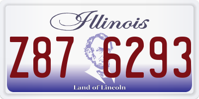 IL license plate Z876293