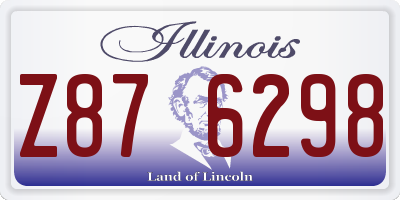 IL license plate Z876298