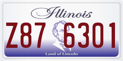 IL license plate Z876301