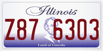 IL license plate Z876303
