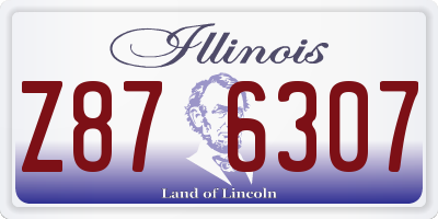 IL license plate Z876307