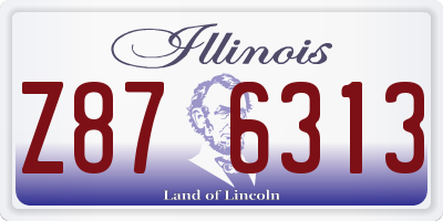 IL license plate Z876313