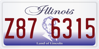 IL license plate Z876315