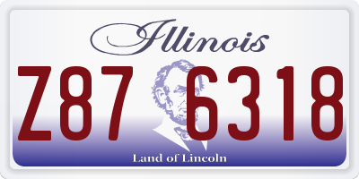 IL license plate Z876318