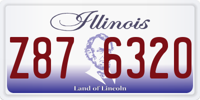 IL license plate Z876320