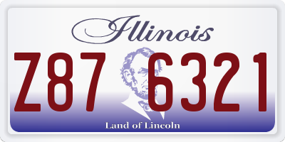 IL license plate Z876321