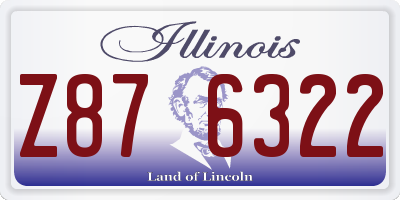IL license plate Z876322