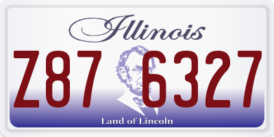 IL license plate Z876327