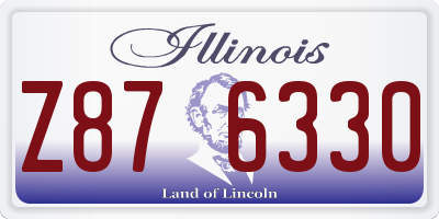 IL license plate Z876330