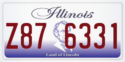 IL license plate Z876331