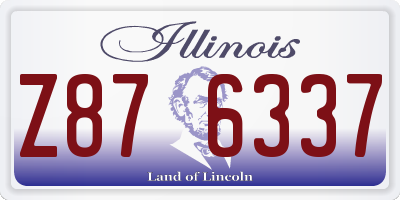 IL license plate Z876337