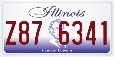 IL license plate Z876341