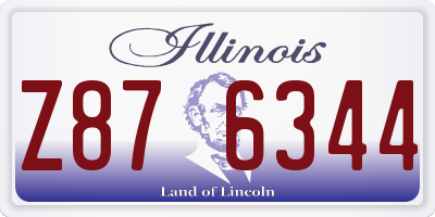 IL license plate Z876344
