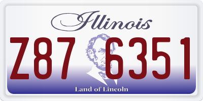 IL license plate Z876351