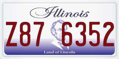 IL license plate Z876352