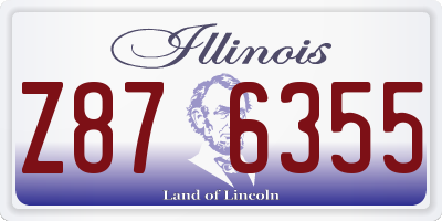 IL license plate Z876355