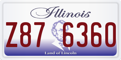IL license plate Z876360