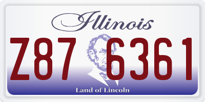 IL license plate Z876361