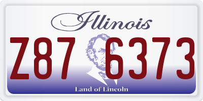 IL license plate Z876373