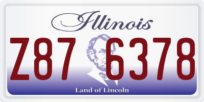 IL license plate Z876378