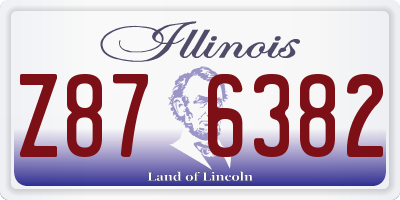 IL license plate Z876382