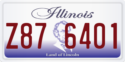 IL license plate Z876401