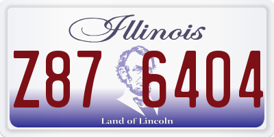 IL license plate Z876404