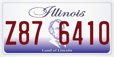 IL license plate Z876410