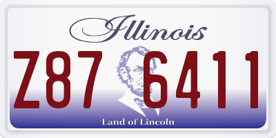 IL license plate Z876411