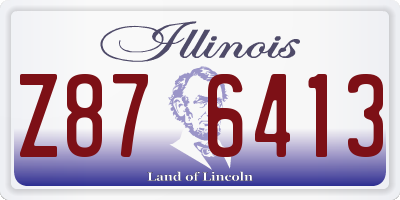 IL license plate Z876413