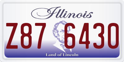 IL license plate Z876430
